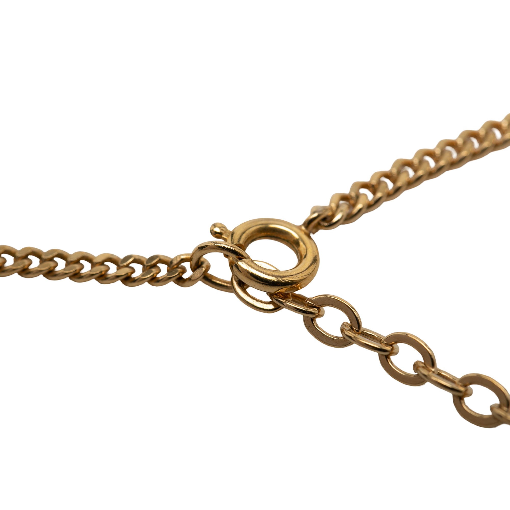 Gold Plated Crystal CD Diamond Pendant Necklace - Image 3