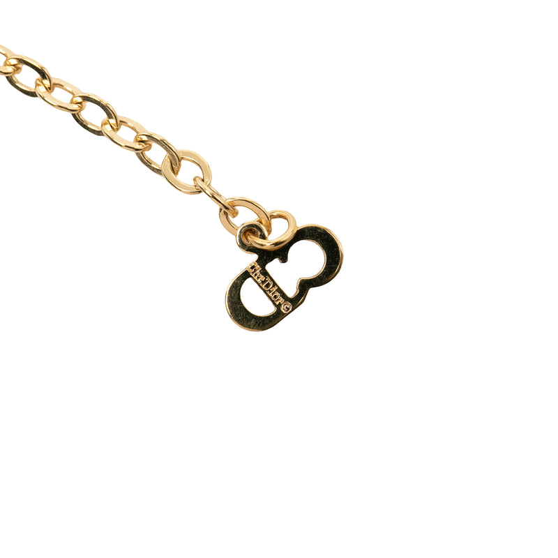 Gold Plated Crystal CD Diamond Pendant Necklace - Image 4