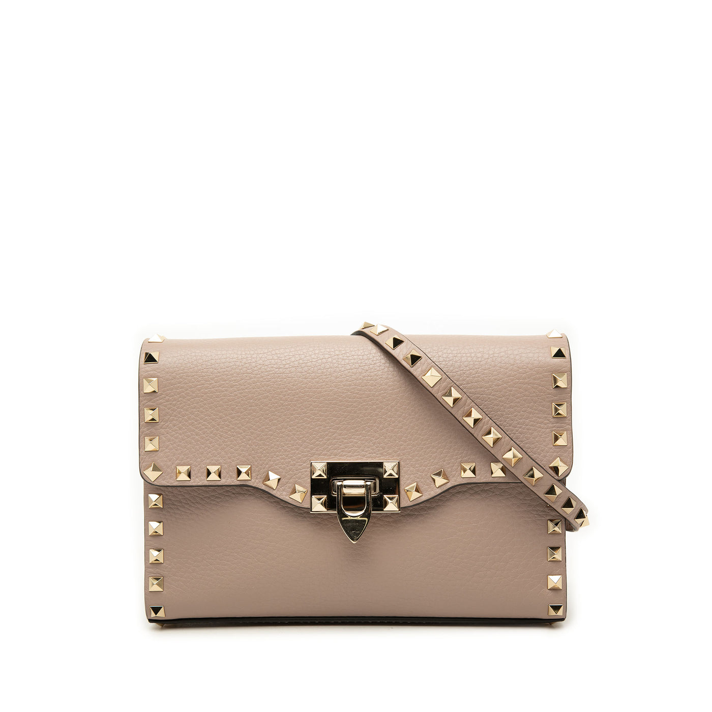 Small Pebbled Calfskin Rockstud Flap Crossbody - Image 1
