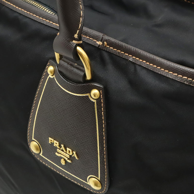 Saffiano Trimmed Tessuto Satchel - Image 5