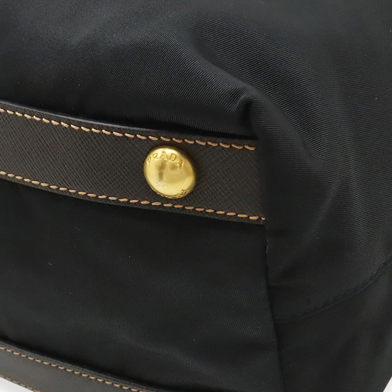 Saffiano Trimmed Tessuto Satchel - Image 6