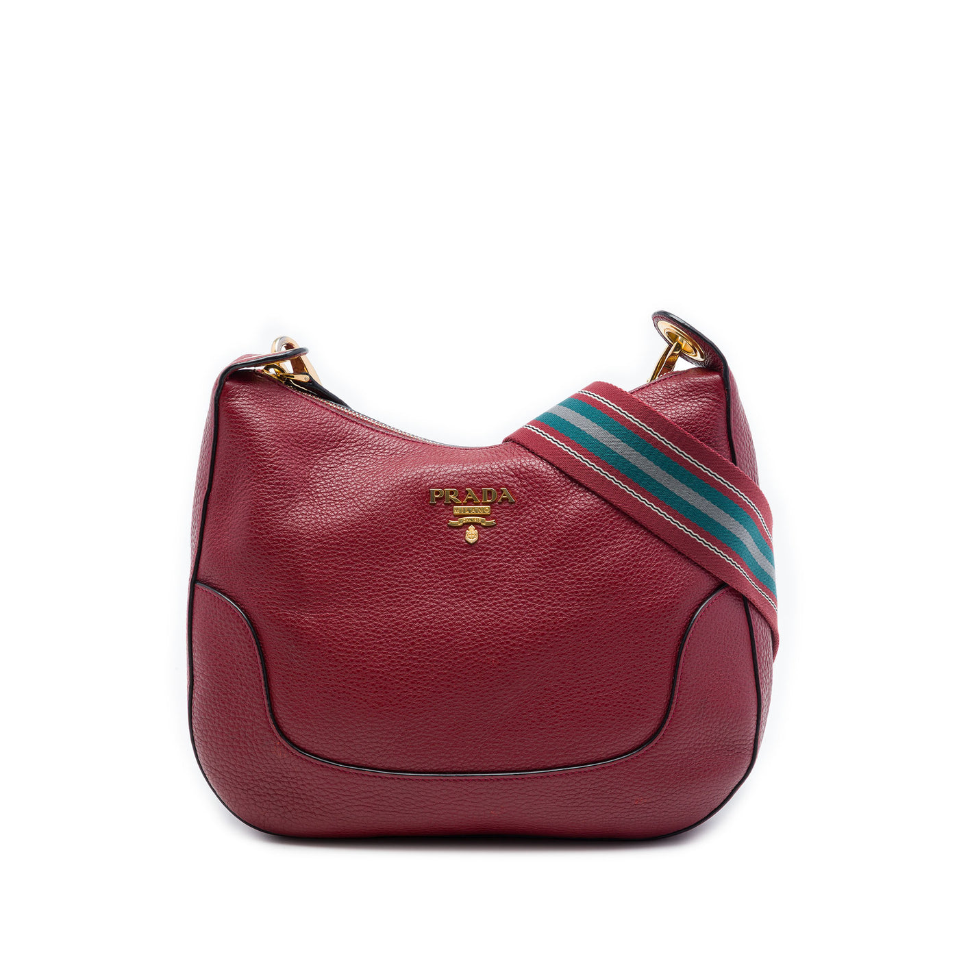 Vitello Daino Zippered Messenger Hobo - Image 1