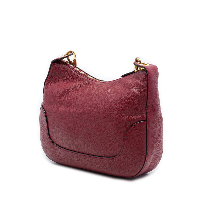 Vitello Daino Zippered Messenger Hobo - Image 2