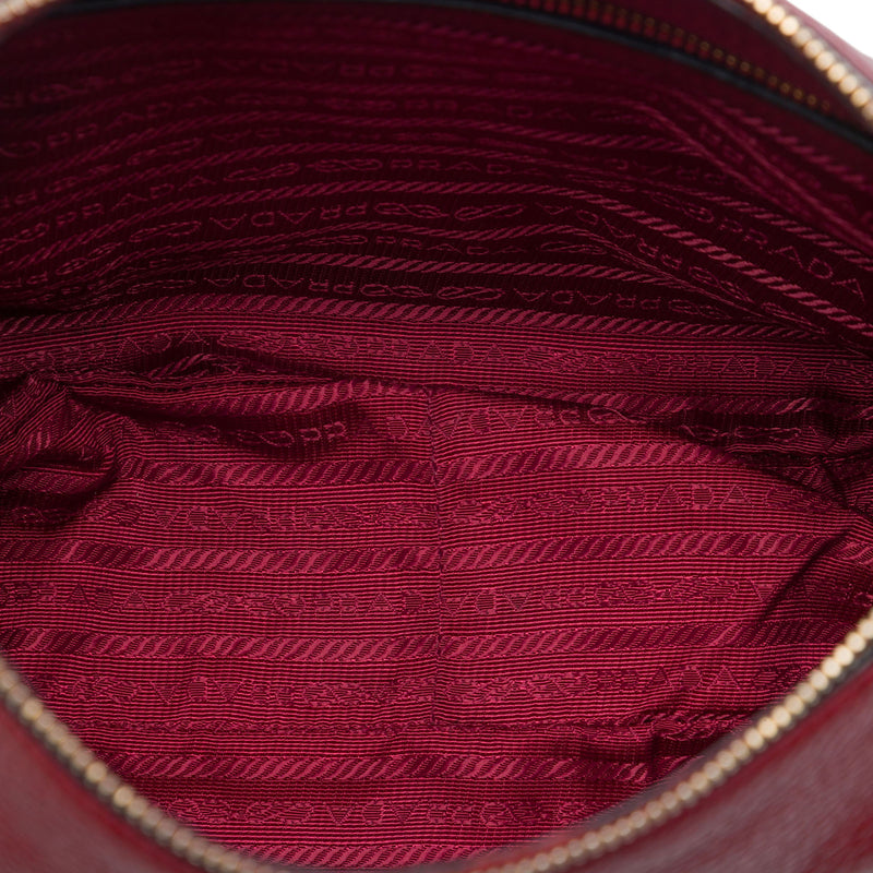 Vitello Daino Zippered Messenger Hobo - Image 4