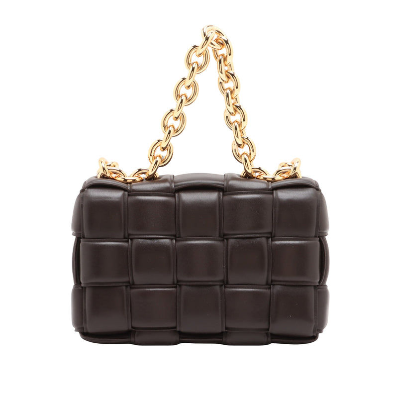 Nappa Intrecciato Padded Chain Cassette Satchel - Image 2