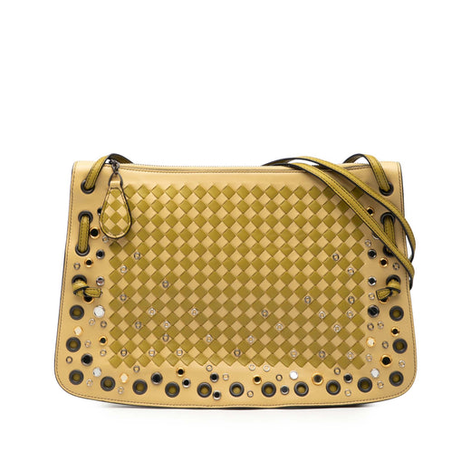 Nappa Intrecciato Check Grommet Palio Crossbody - Image 1
