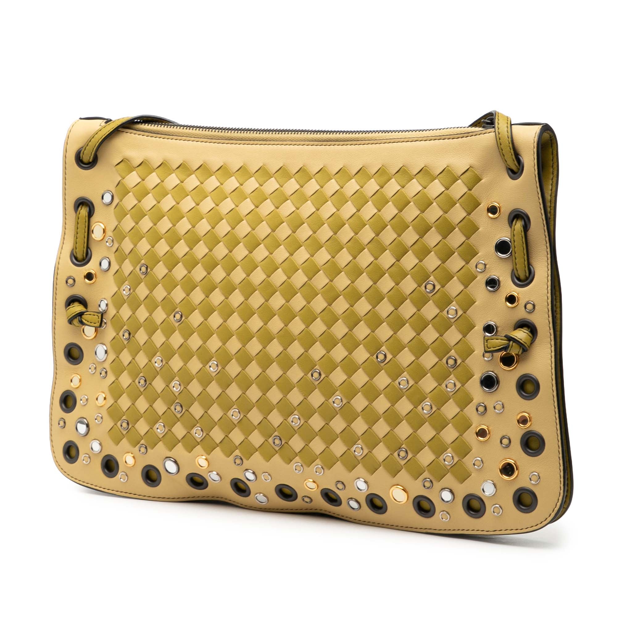 Nappa Intrecciato Check Grommet Palio Crossbody - Image 2