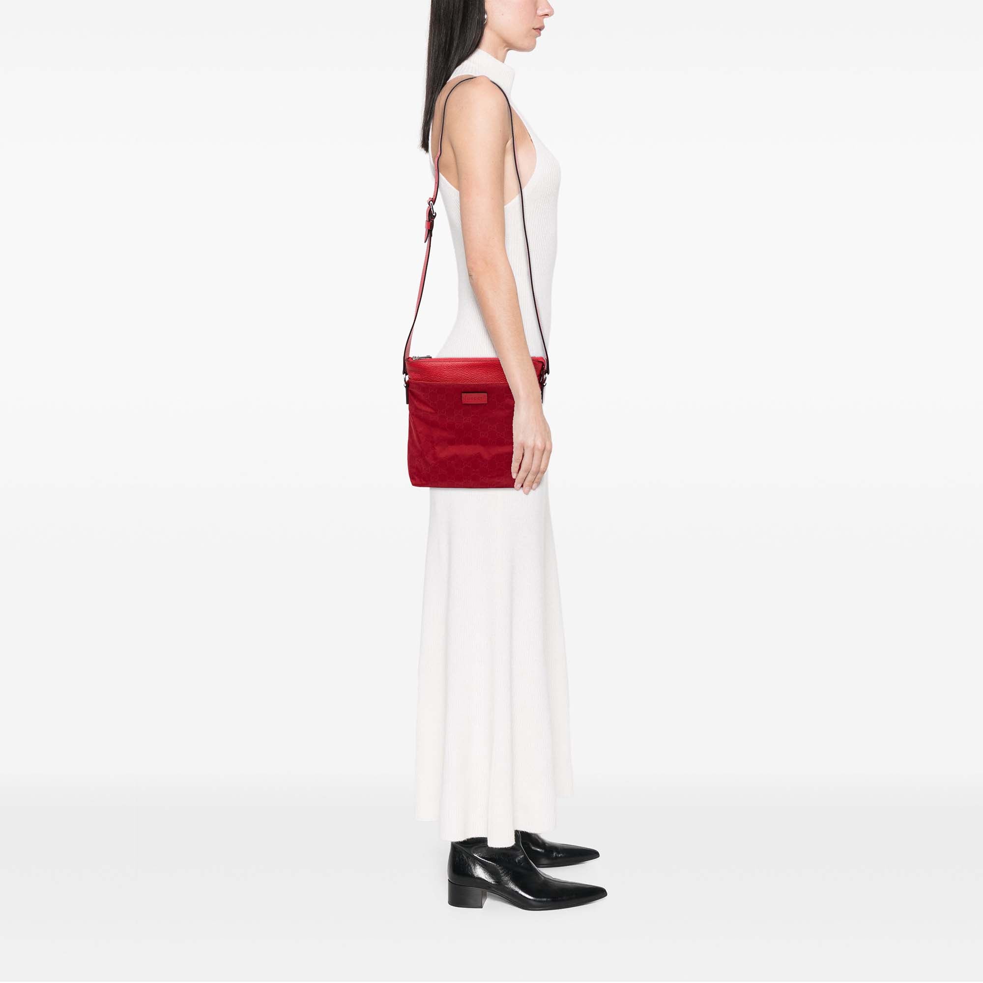 GG Nylon Flat Messenger Bag - Image 7