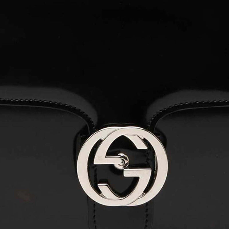 Medium Patent Interlocking G Crossbody - Image 5