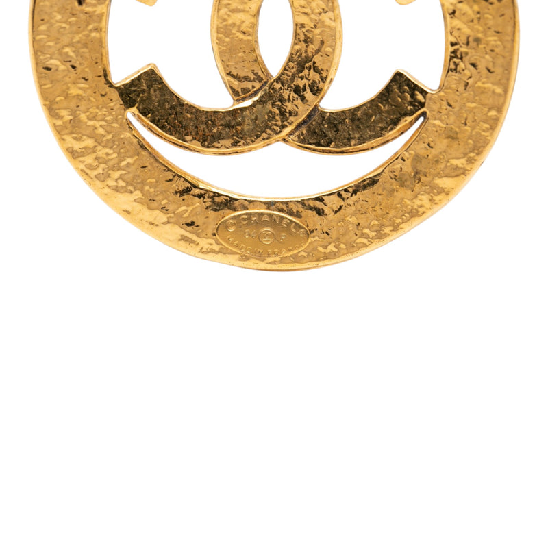 CC Gold Plated Cut Out Round Brooch - Image 3