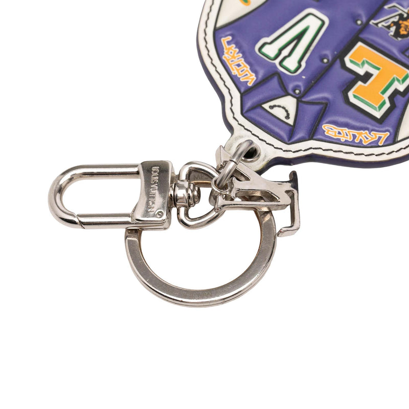 Printed Leather and Brass LV Varsity Jacket Illustre Bag Charm and Key Holder - Image 3
