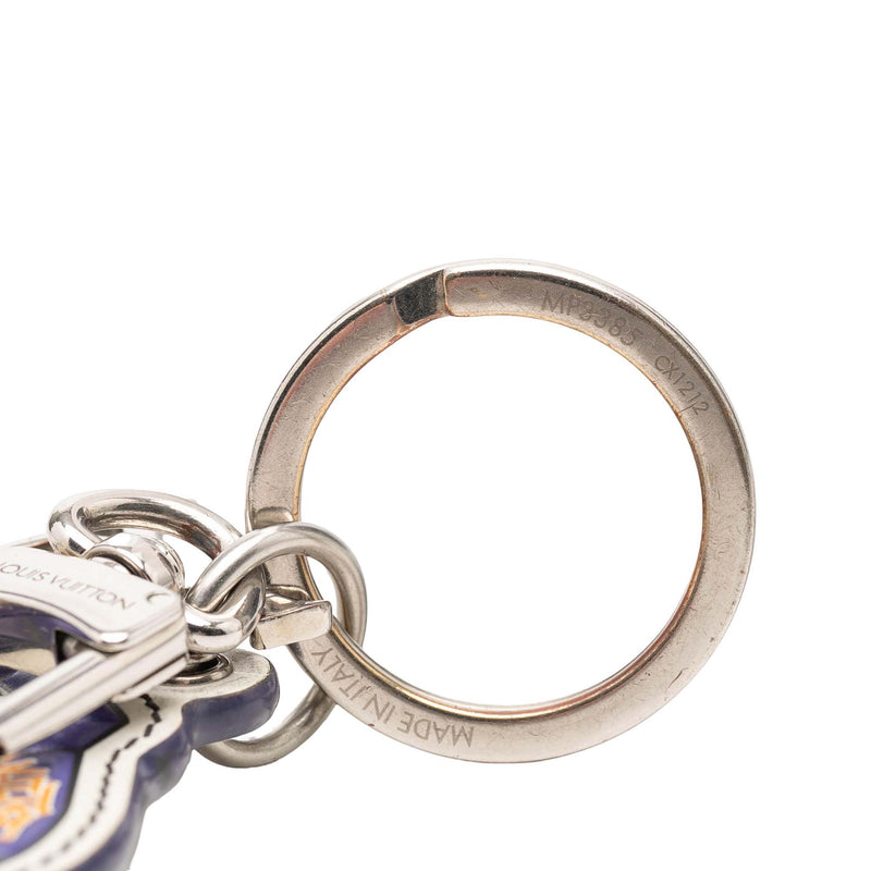 Printed Leather and Brass LV Varsity Jacket Illustre Bag Charm and Key Holder - Image 5