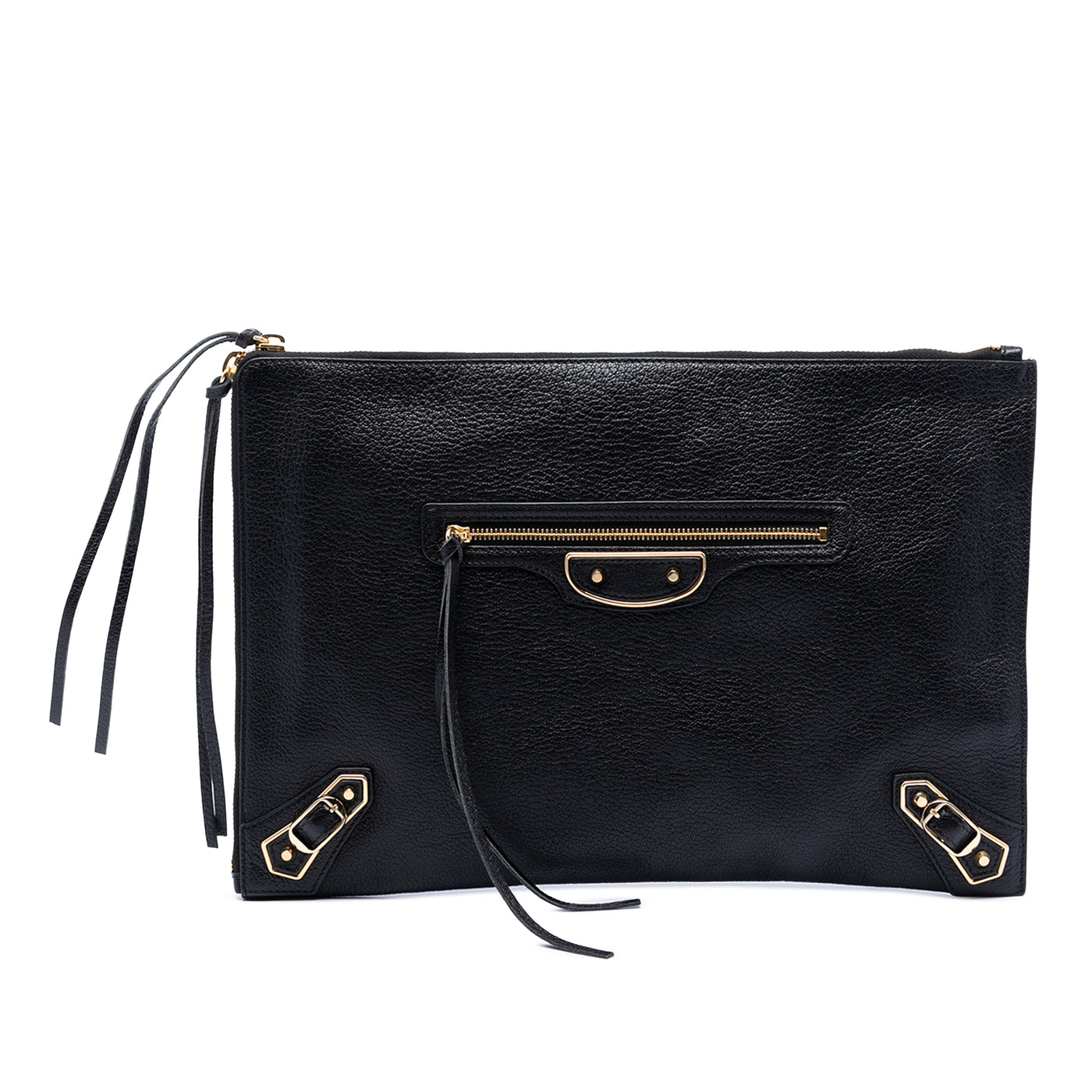 Goatskin Motocross Classic Metallic Edge Clutch - Image 1