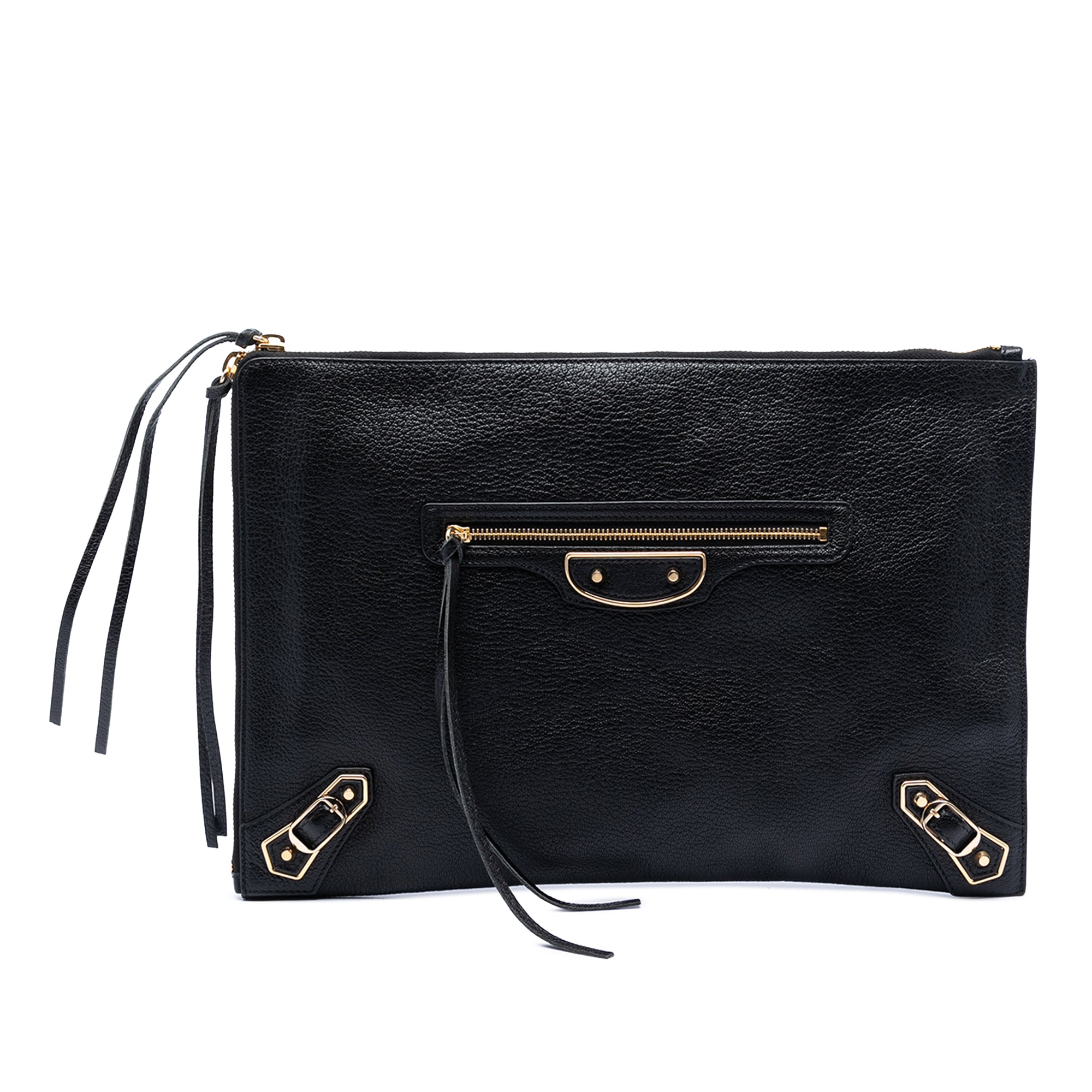 Goatskin Motocross Classic Metallic Edge Clutch - Image 1