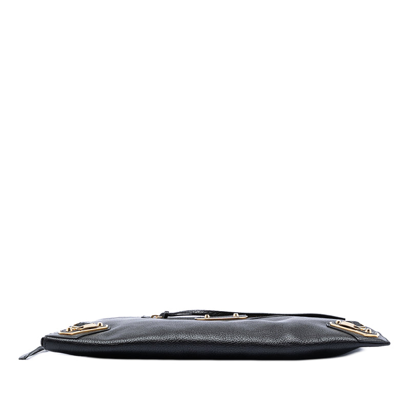 Goatskin Motocross Classic Metallic Edge Clutch - Image 3