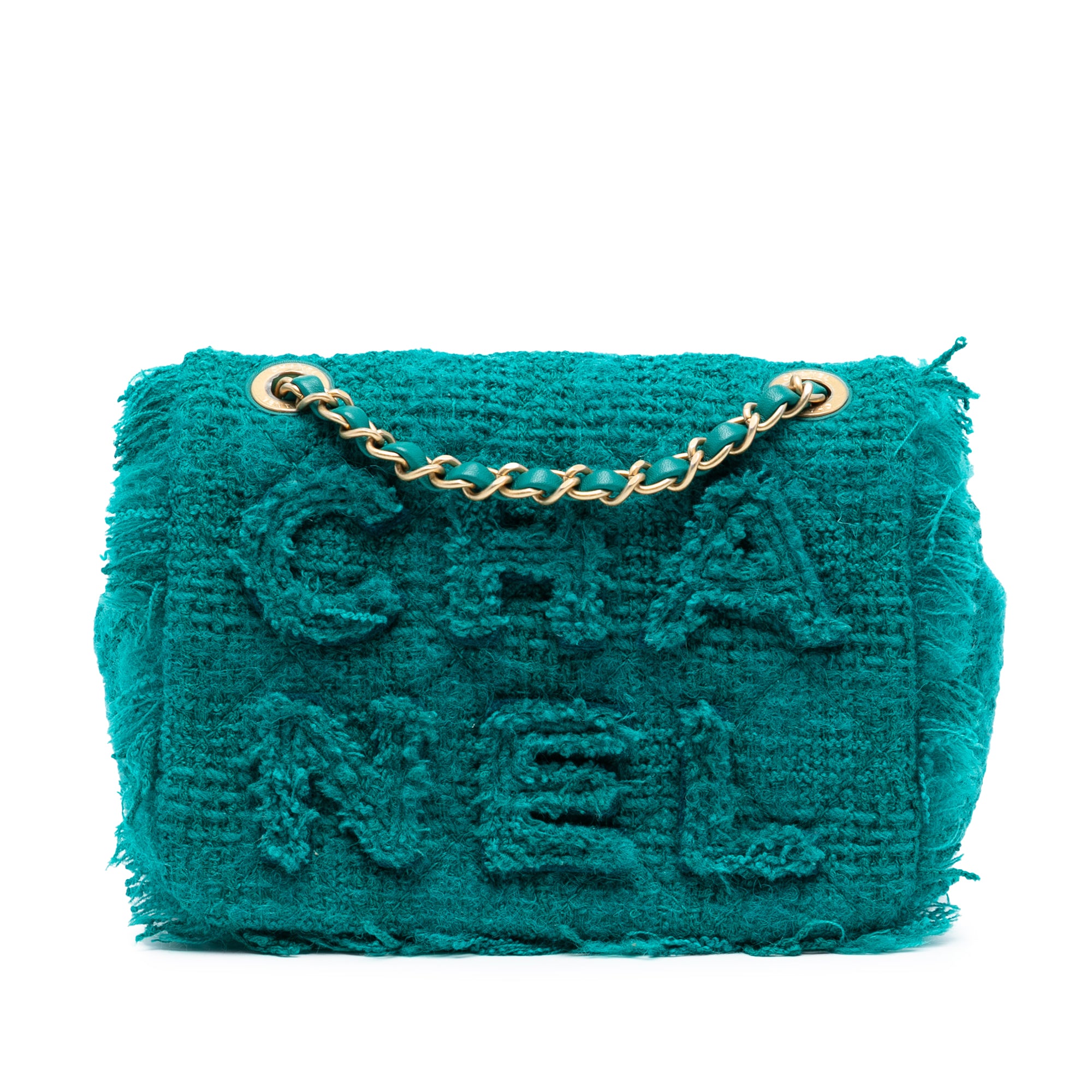 Small Wool Tweed Giant Logo Flap - Image 1