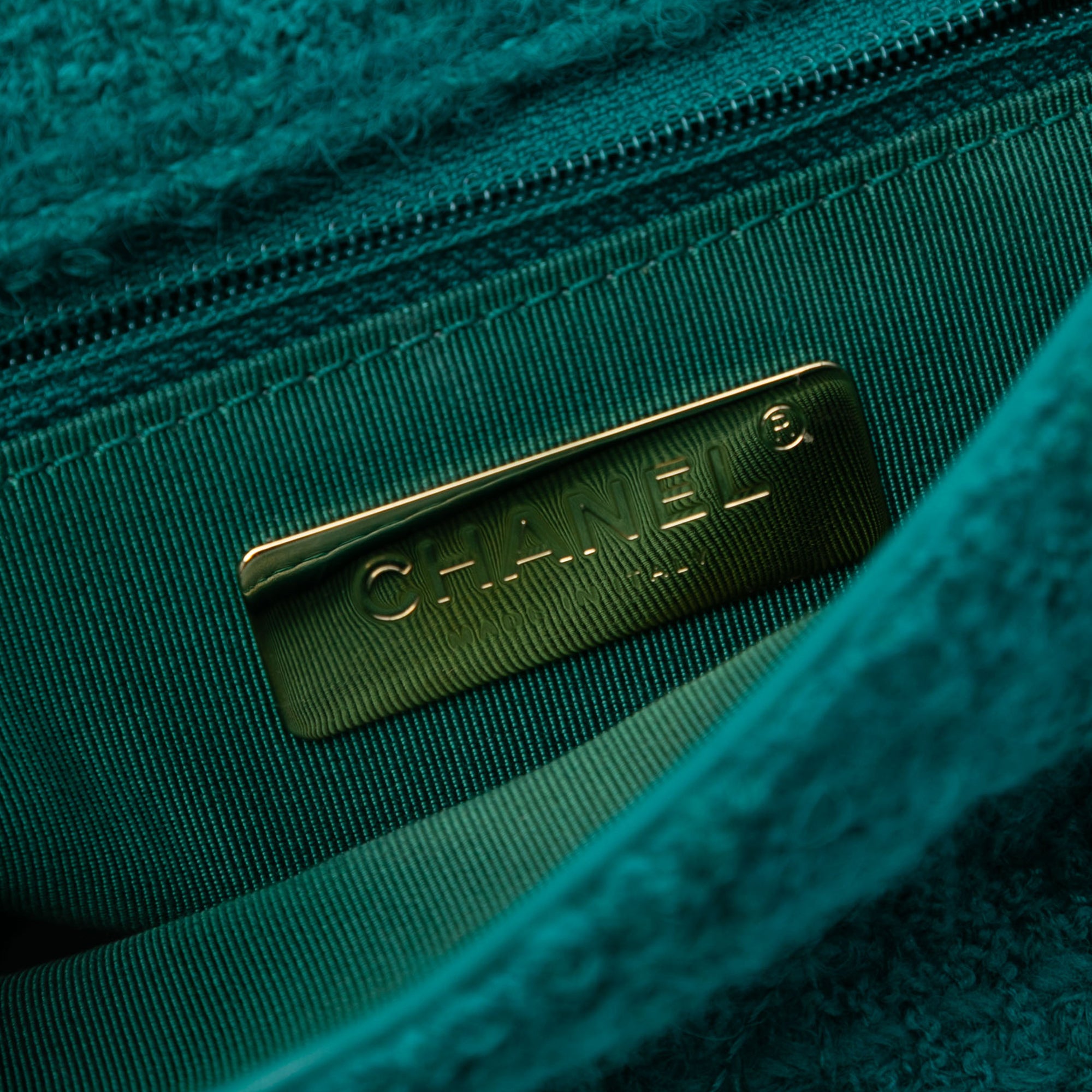 Small Wool Tweed Giant Logo Flap - Image 5
