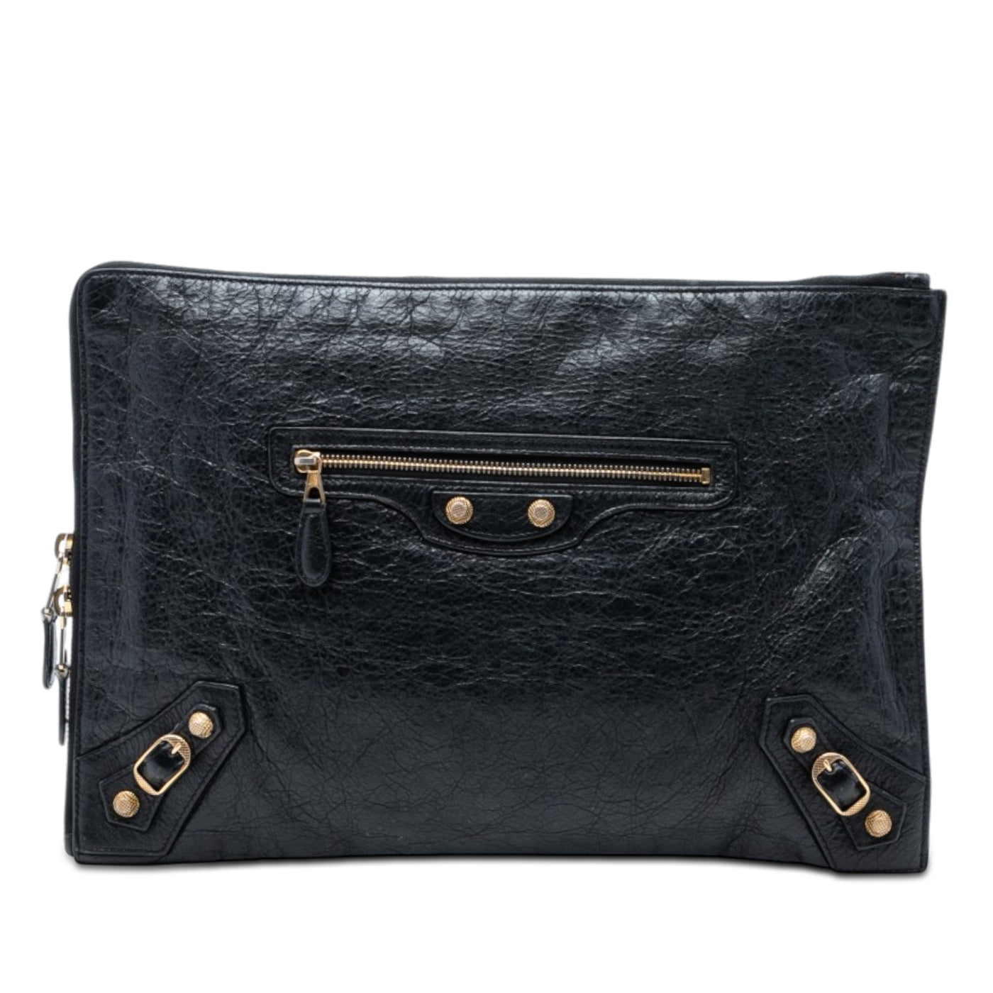 Lambskin Motocross Giant 12 Zip Around Flat Clutch - Image 1
