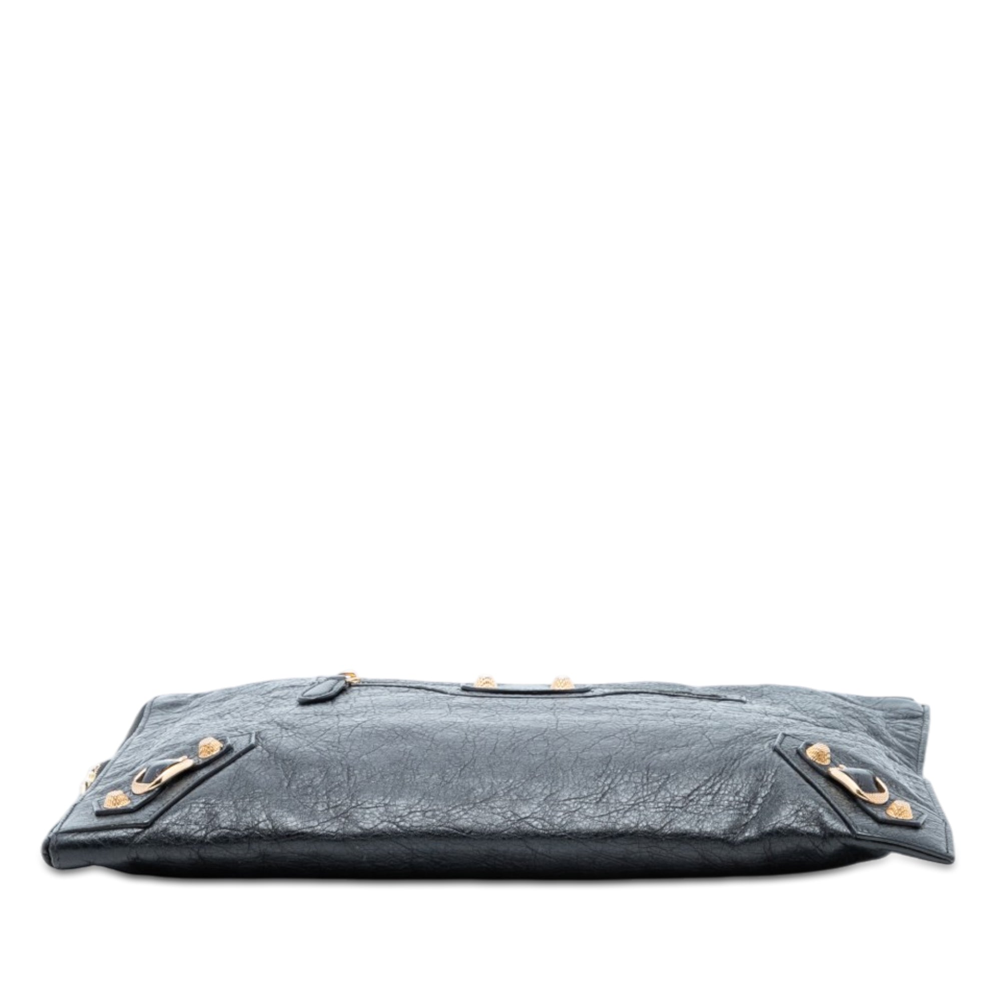 Lambskin Motocross Giant 12 Zip Around Flat Clutch - Image 3