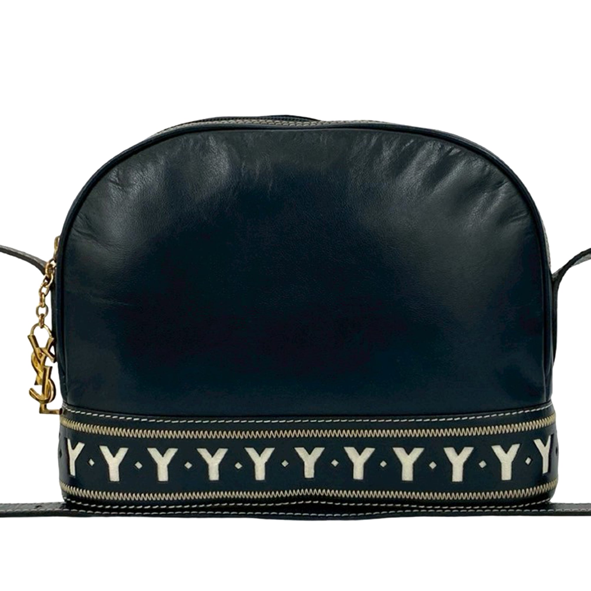 Leather Y Cutout Crossbody - Image 1