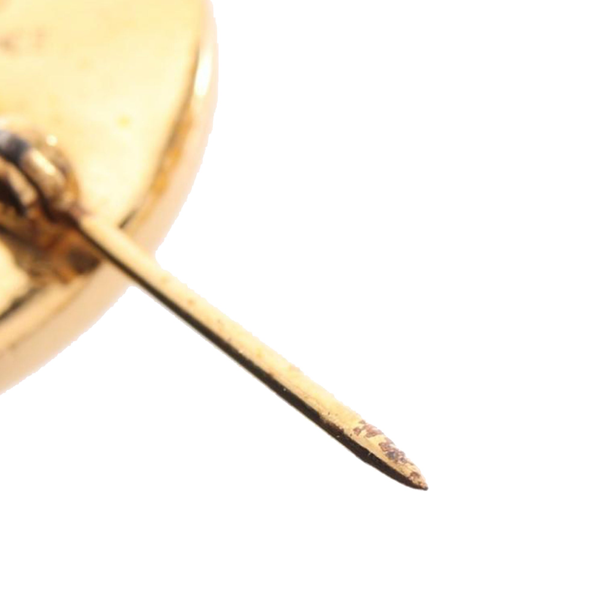 CC Gold Plated Quilted Bag Brooch - Image 7
