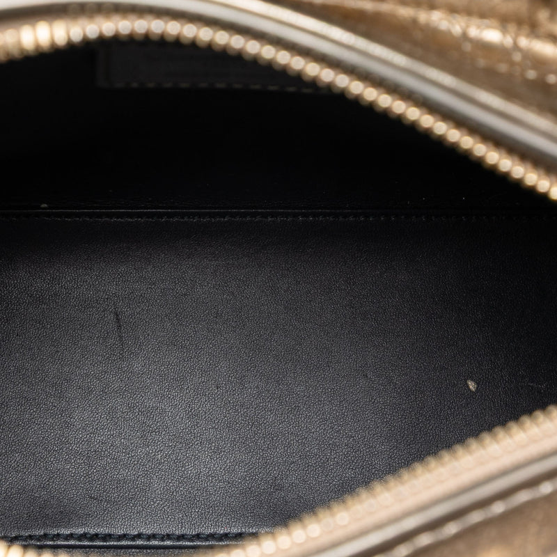Medium Metallic Patent Microcannage Lady Dior - Image 4
