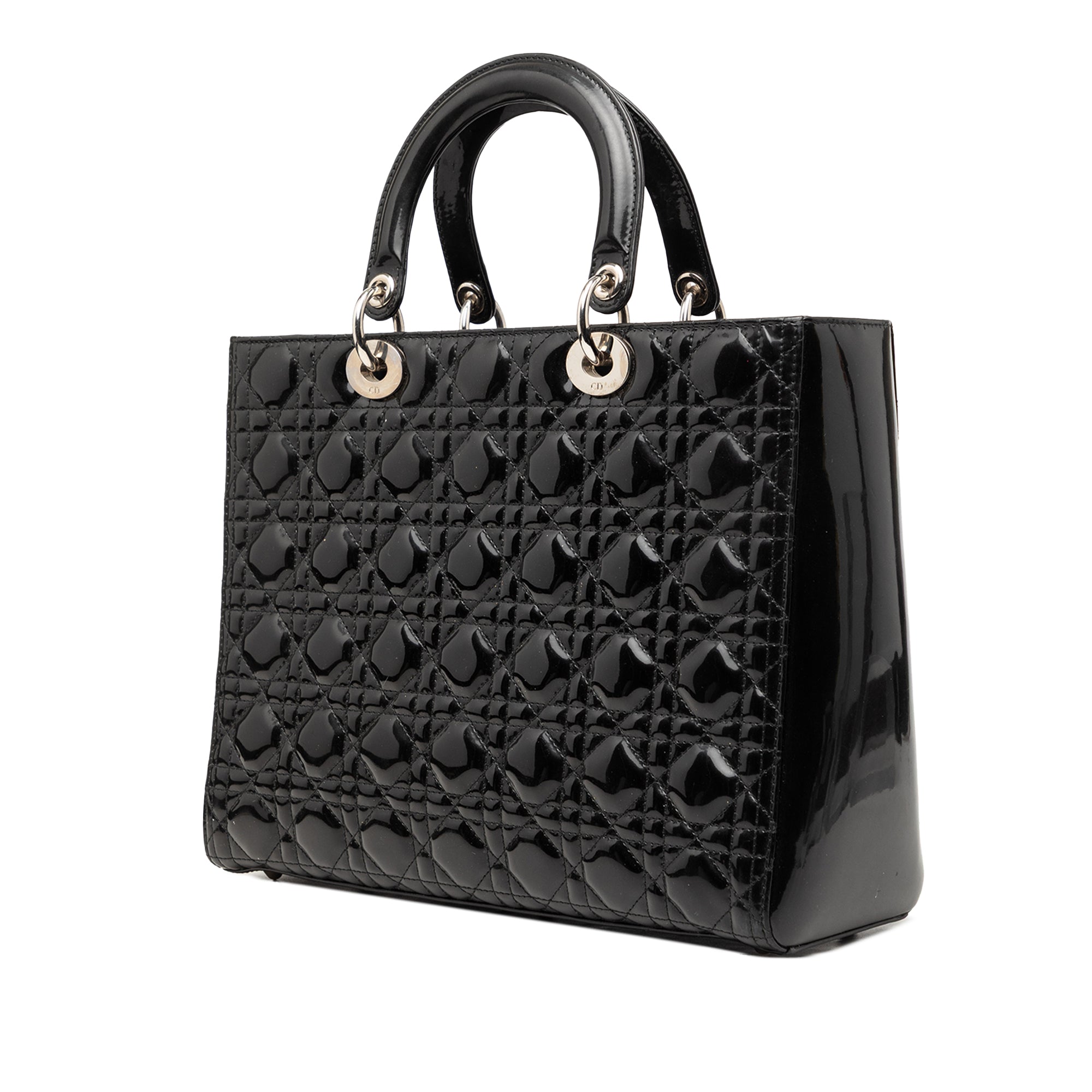 Large Patent Cannage Lady Dior - Image 2