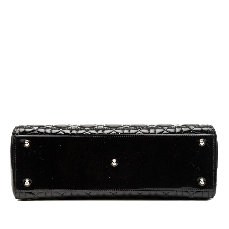Large Patent Cannage Lady Dior - Image 3