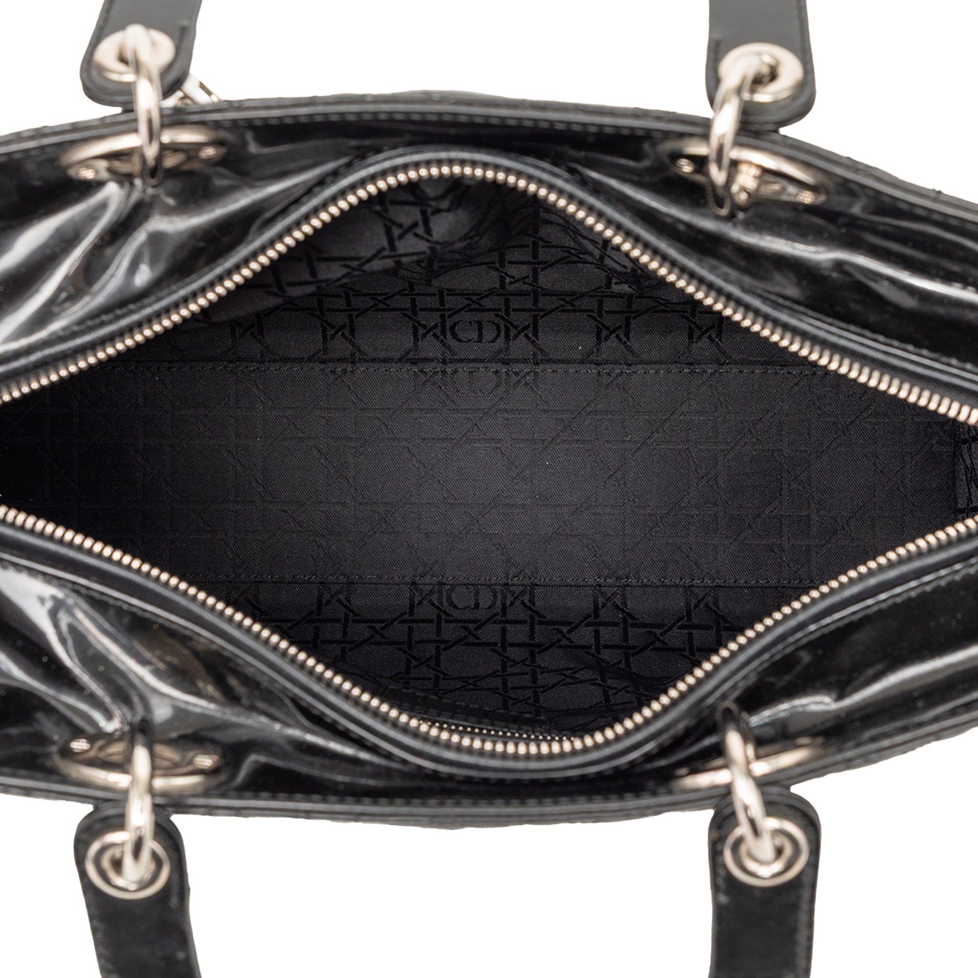 Large Patent Cannage Lady Dior - Image 4