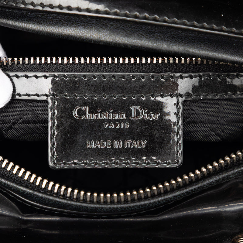 Large Patent Cannage Lady Dior - Image 5