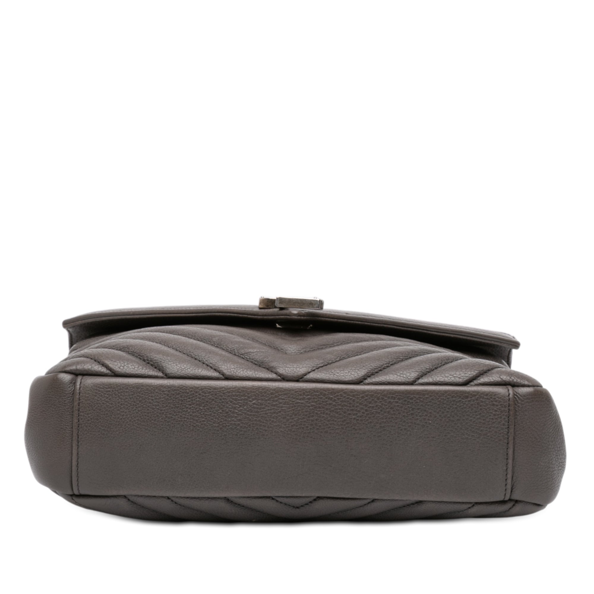 Medium Chevron Sheepskin Monogram College Satchel - Image 3