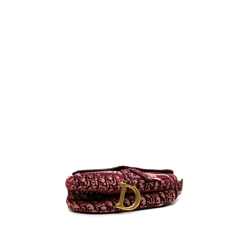 Oblique Velvet Embroidered Saddle Bag - Image 3