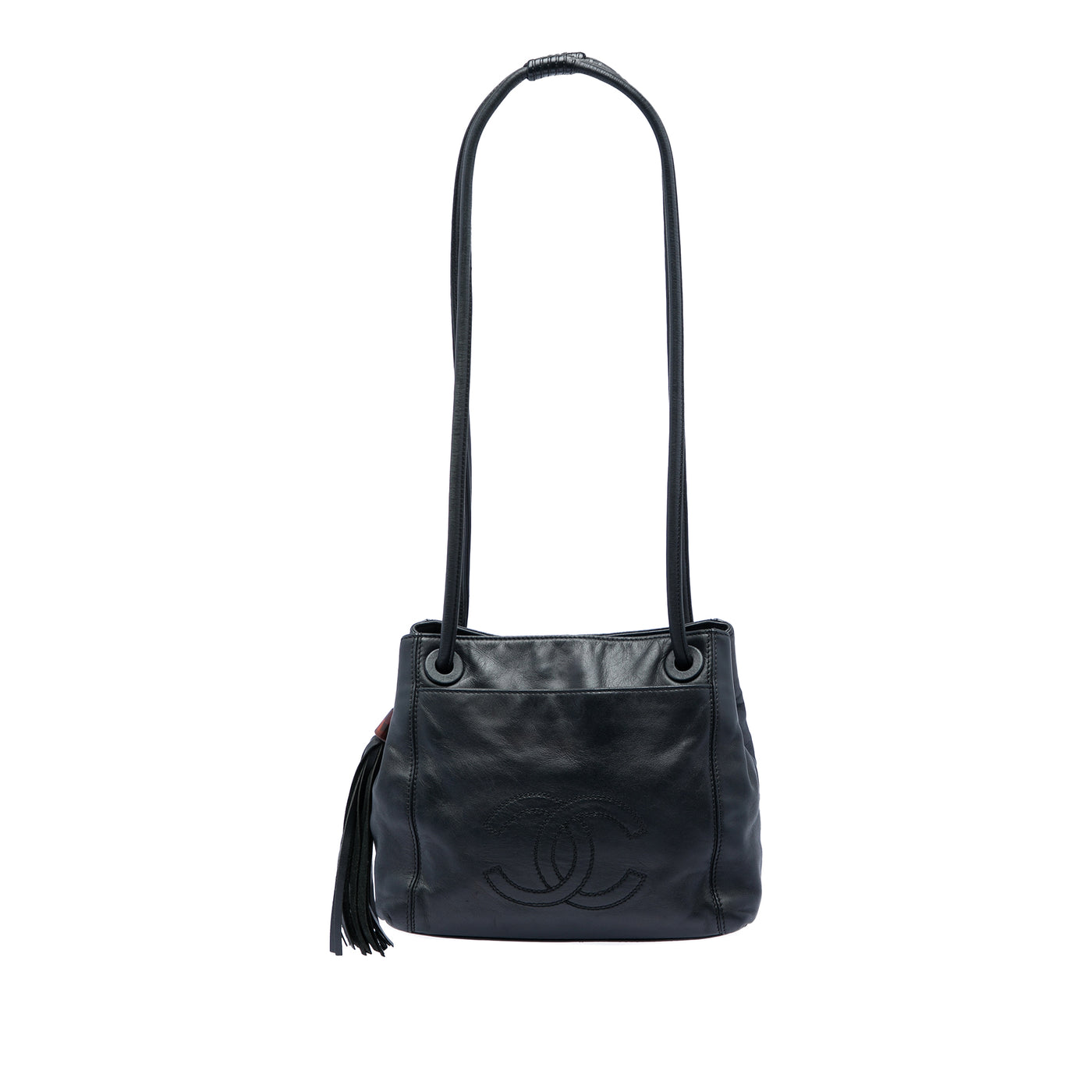 CC Lambskin Tassel Shoulder Bag - Image 1