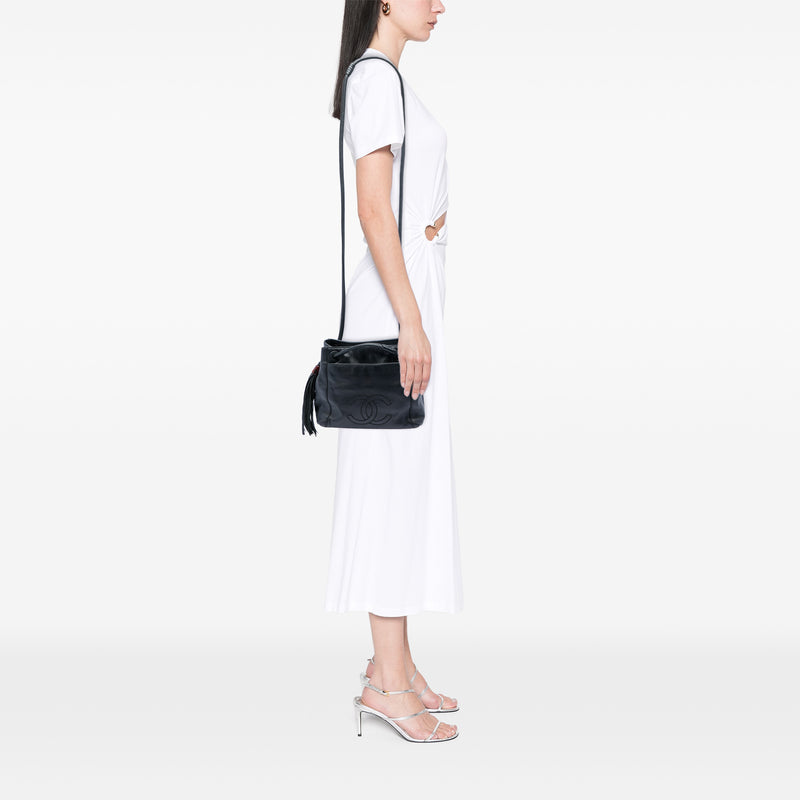 CC Lambskin Tassel Shoulder Bag - Image 5
