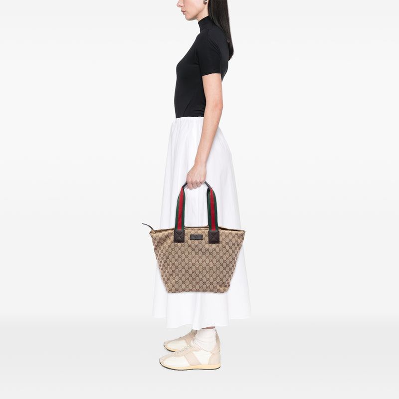 GG Canvas Web Tote - Image 5