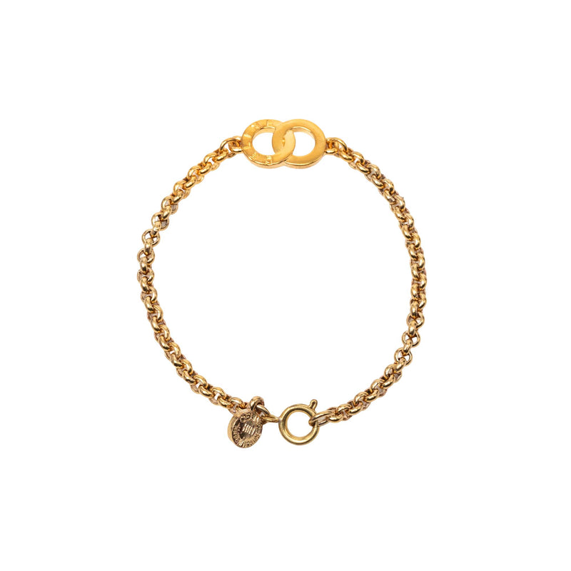 Gold Plated Circle Charm Bracelet - Image 3