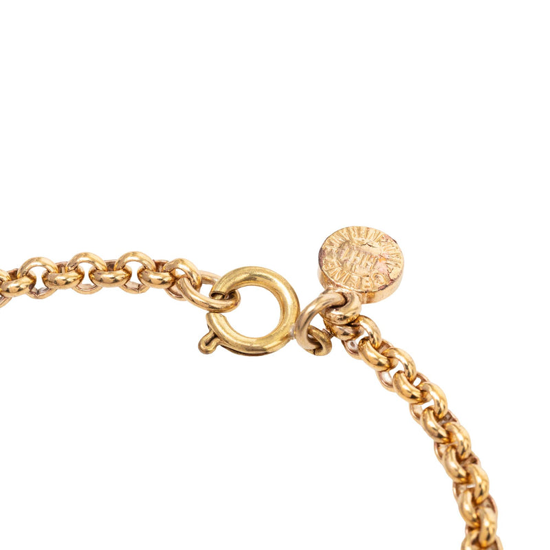 Gold Plated Circle Charm Bracelet - Image 4