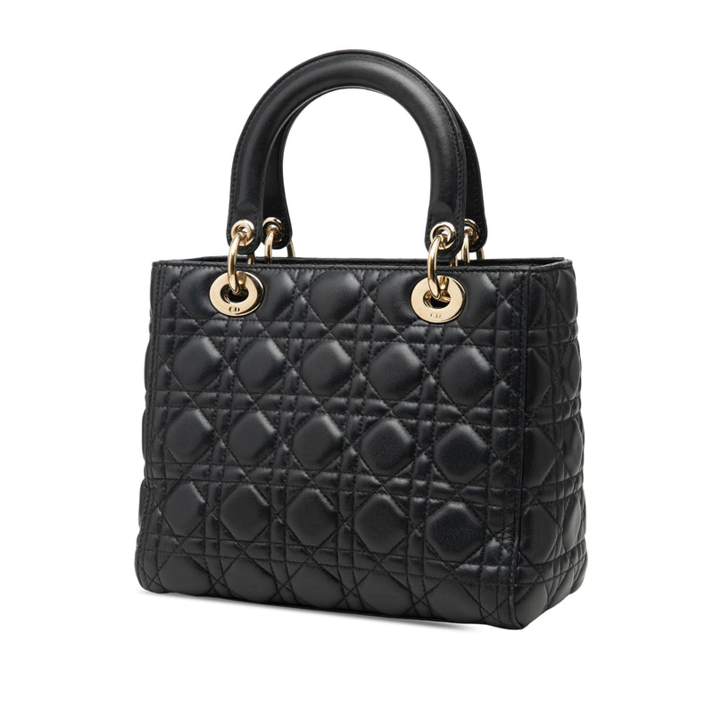 Medium Lambskin Cannage Lady Dior - Image 2
