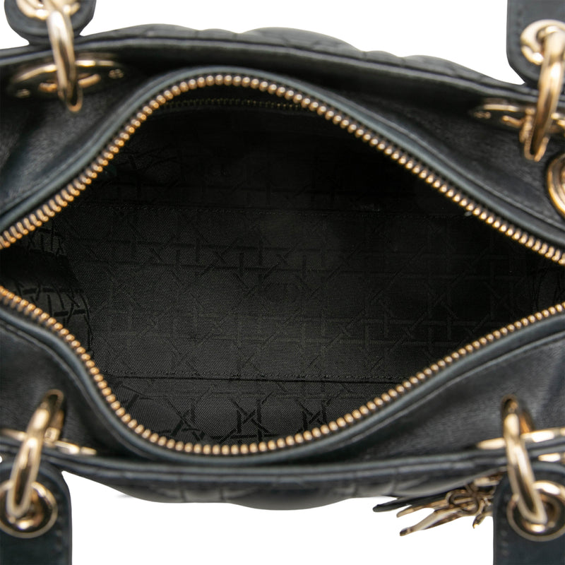 Medium Lambskin Cannage Lady Dior - Image 4