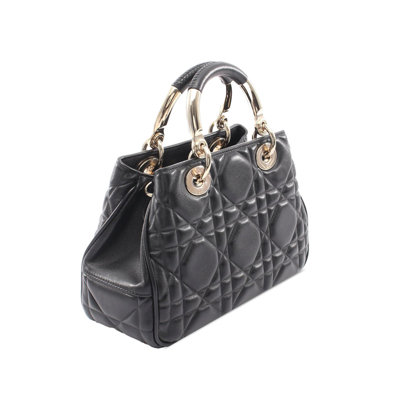 Small Calfskin Cannage Lady 95.22 Bag - Image 2