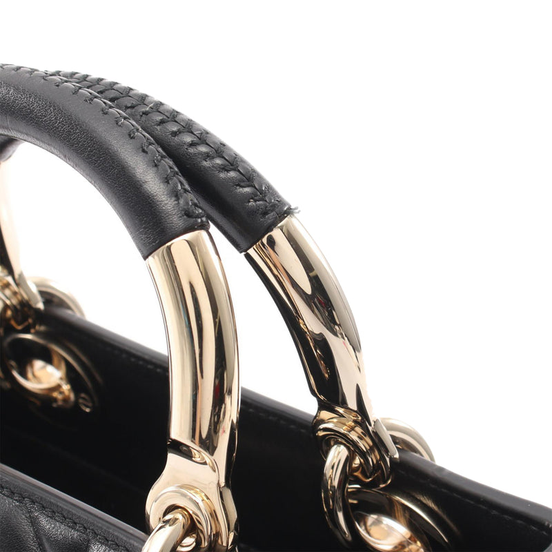 Small Calfskin Cannage Lady 95.22 Bag - Image 6