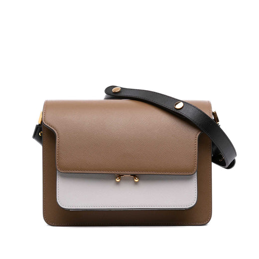 Tricolor Leather Trunk Crossbody - Image 1