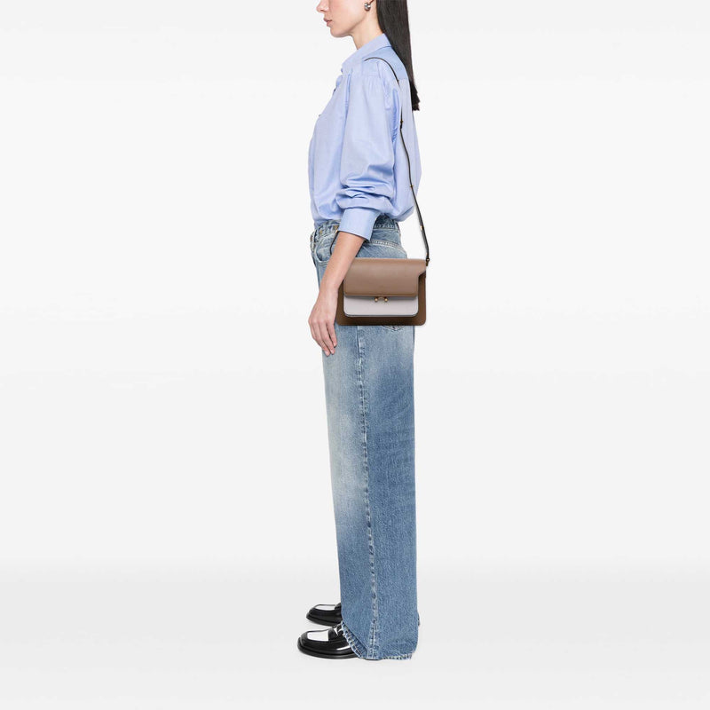 Tricolor Leather Trunk Crossbody - Image 6