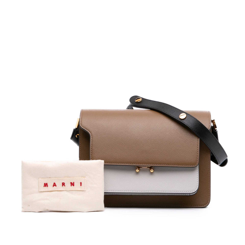Tricolor Leather Trunk Crossbody - Image 7