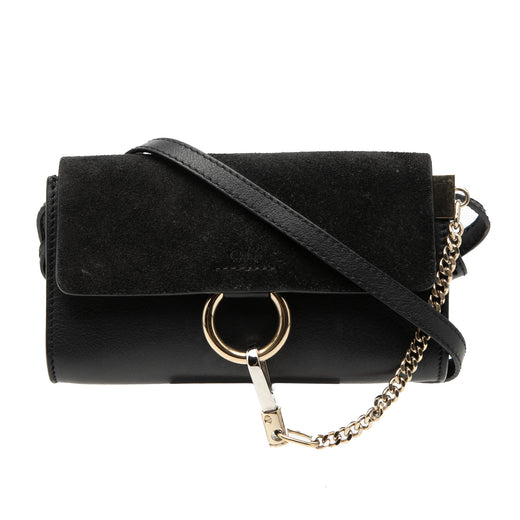 Mini Calfskin and Suede Faye Chain Crossbody - Image 1