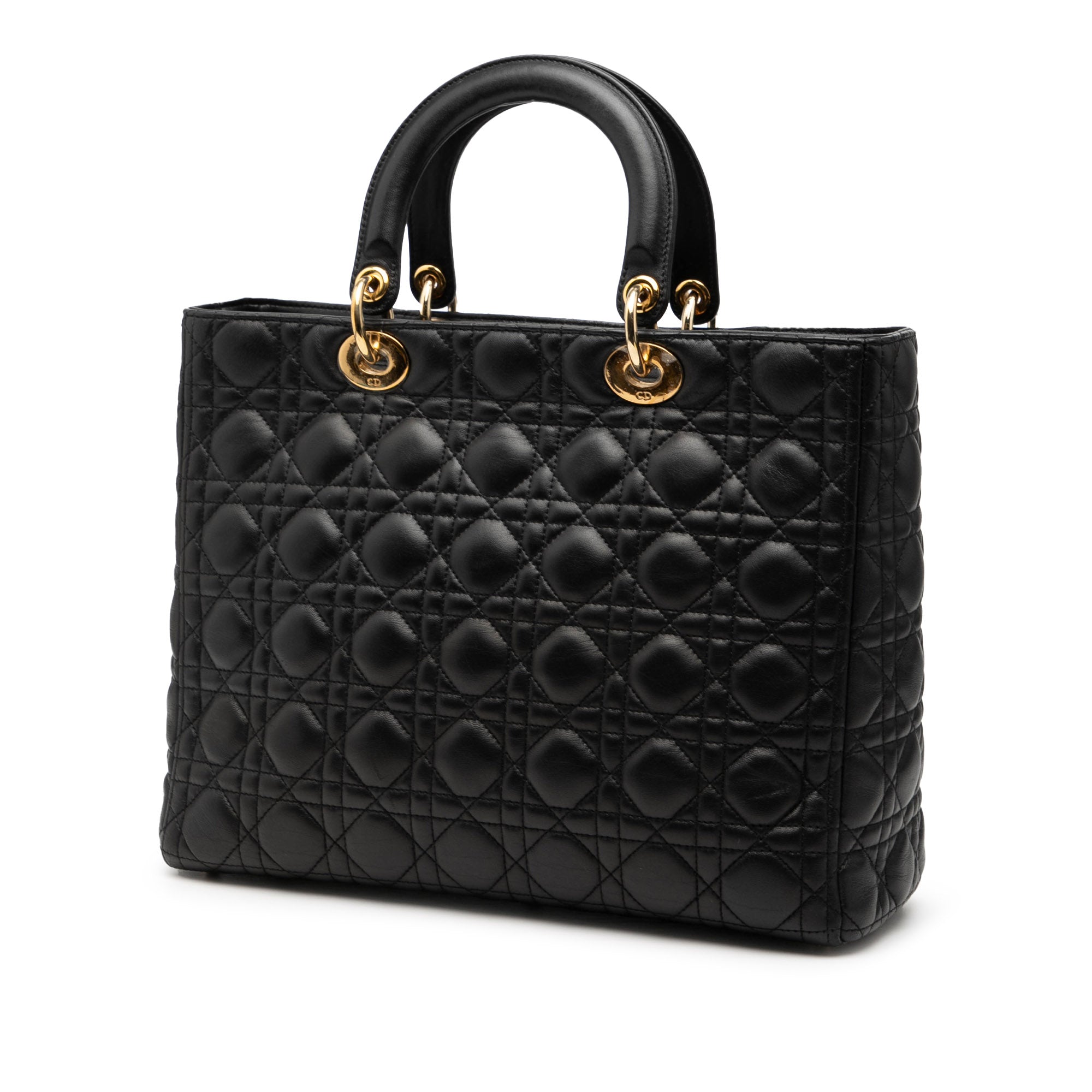 Large Lambskin Cannage Lady Dior - Image 2