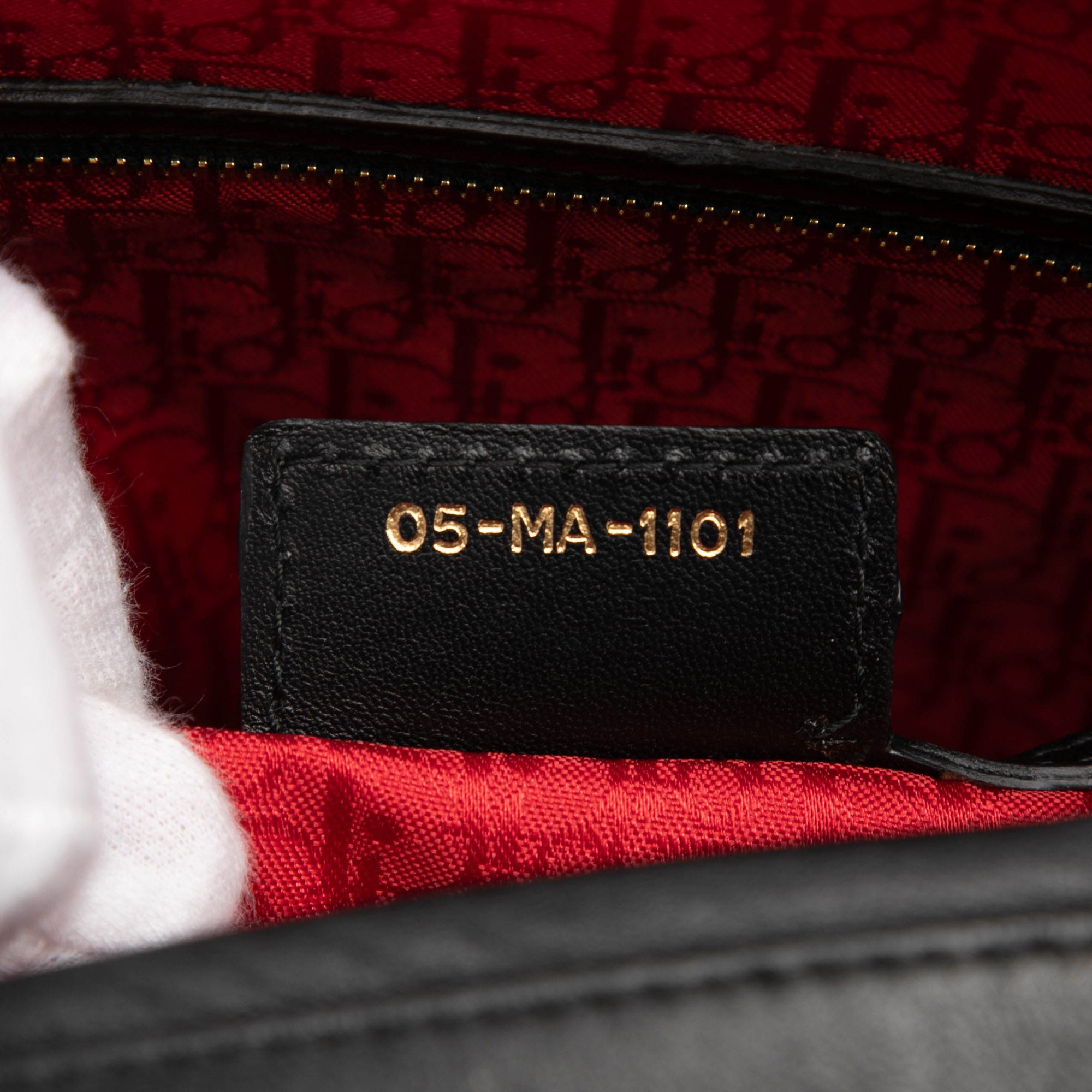 Large Lambskin Cannage Lady Dior - Image 6