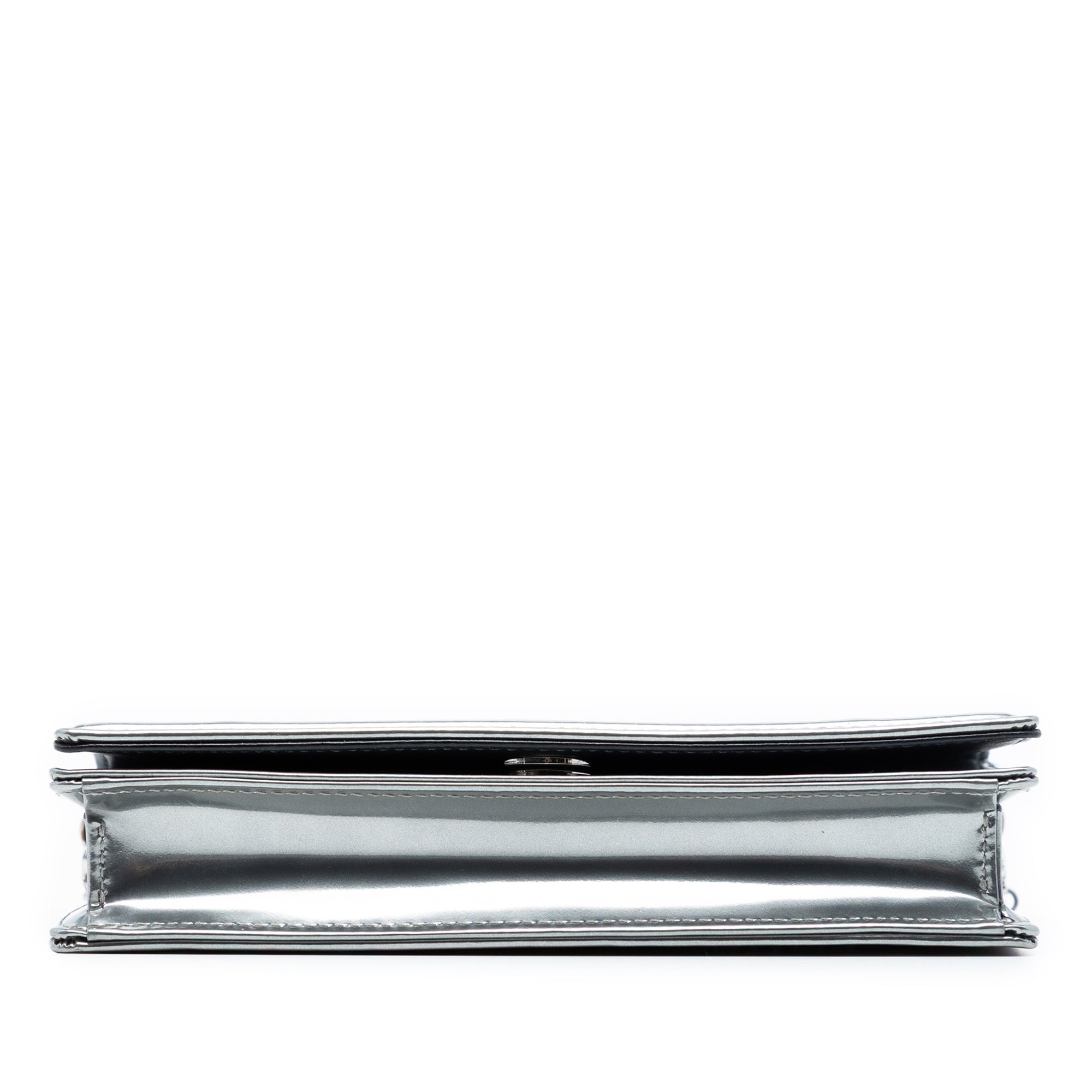 Metallic Patent Microcannage Diorama Wallet on Chain - Image 3