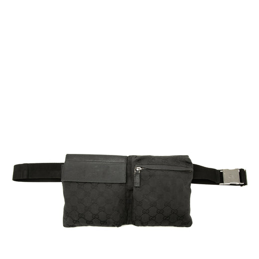 GG Canvas Double Pocket Belt Bag - Image 1