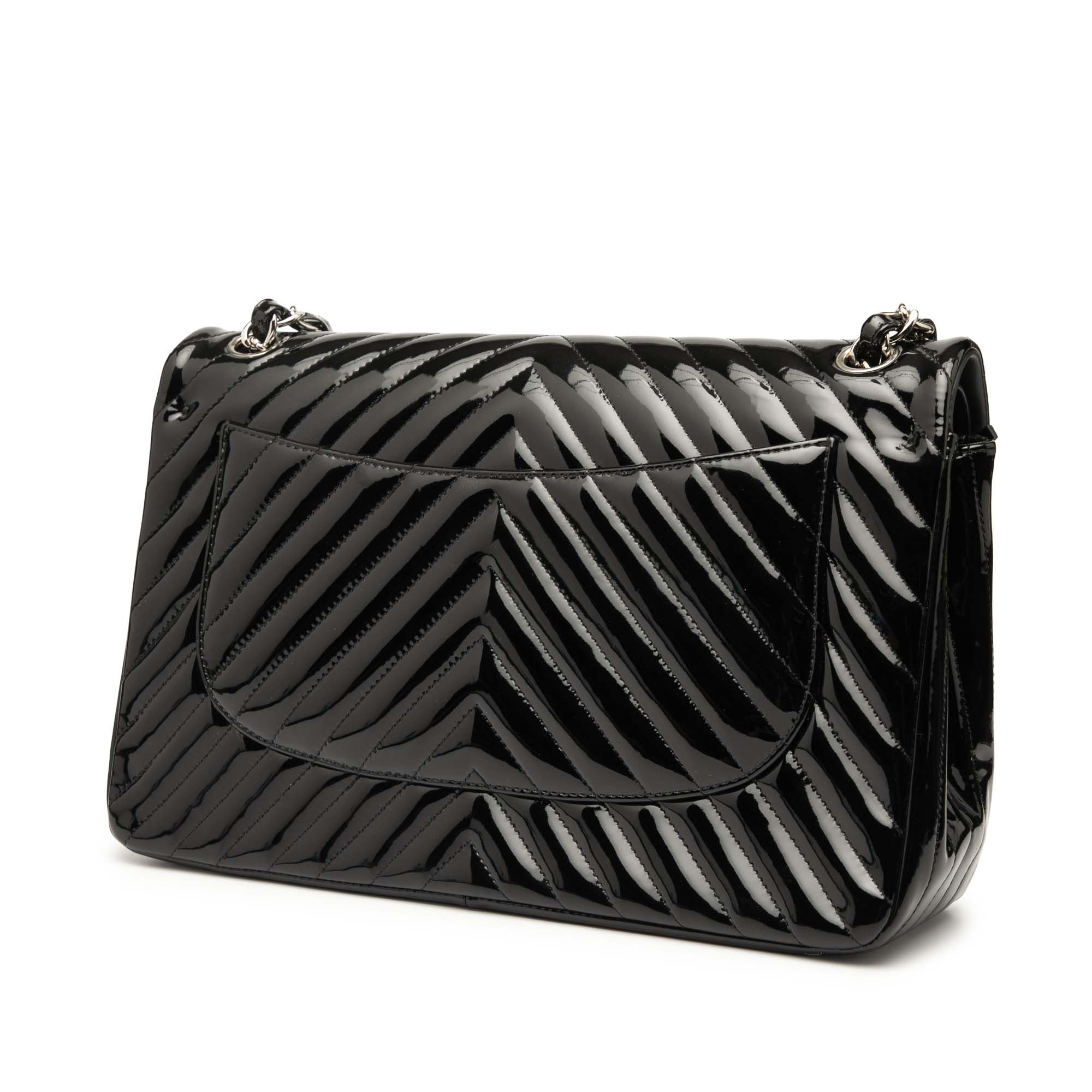 Jumbo Classic Chevron Patent Double Flap - Image 2